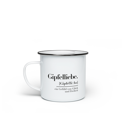 Emaille Tasse Gipfelliebe